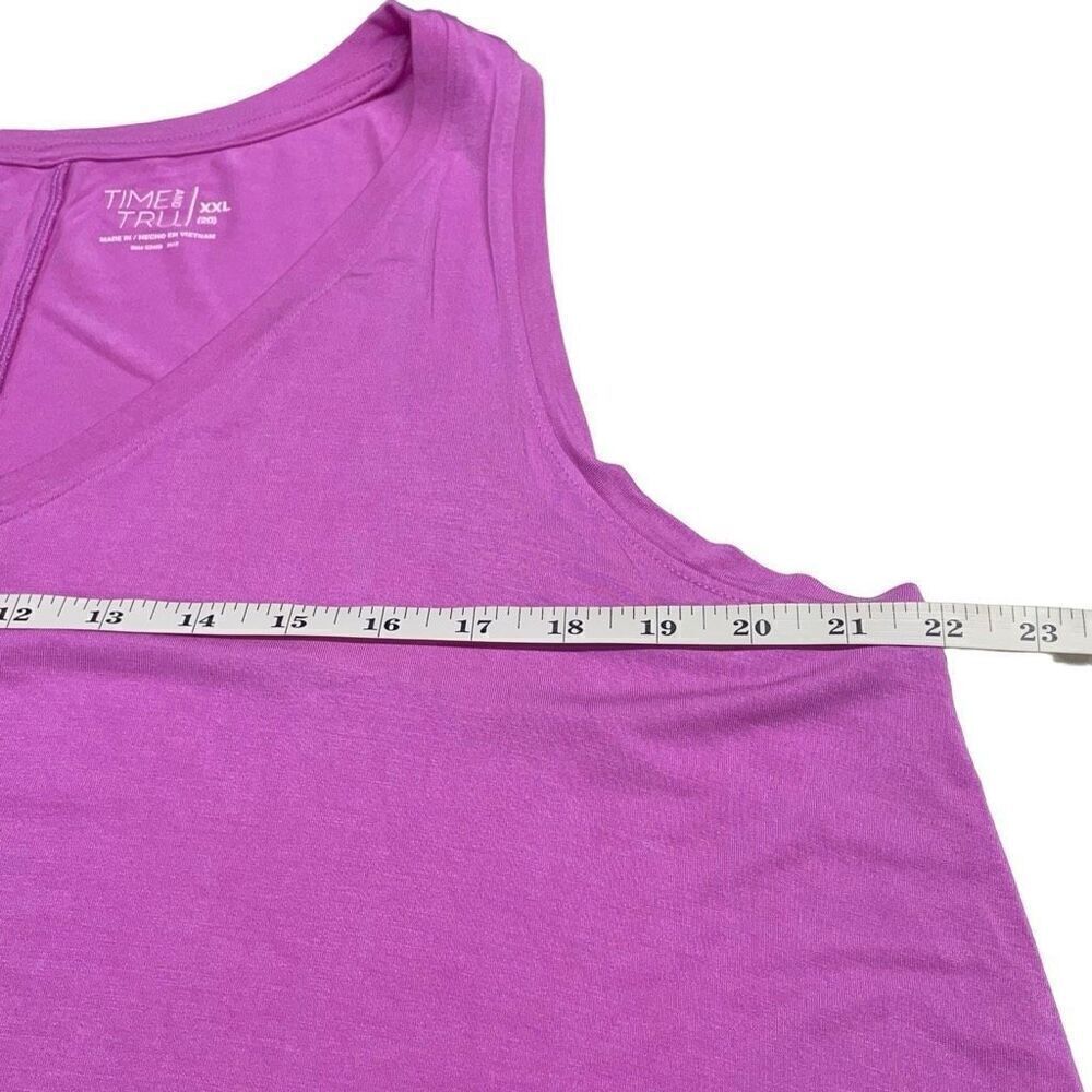 Lilac Purple V Neck Swing Tank - Picture 5 of 7
